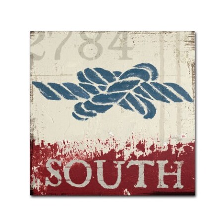 Trademark Fine Art Wellington Studio 'Nautical II Red' Canvas Art, 14x14 WAP0137-C1414GG